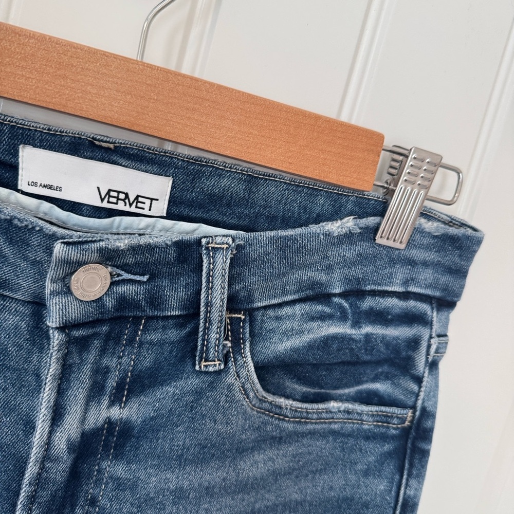 Vervet Mid Rise Crop Straight Jeans 28 - Picture 5 of 13